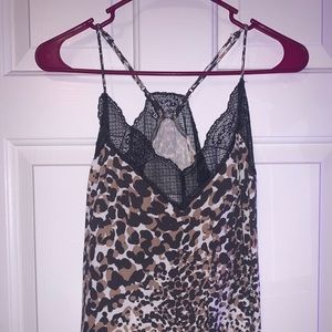 Love stitch cheetah tank